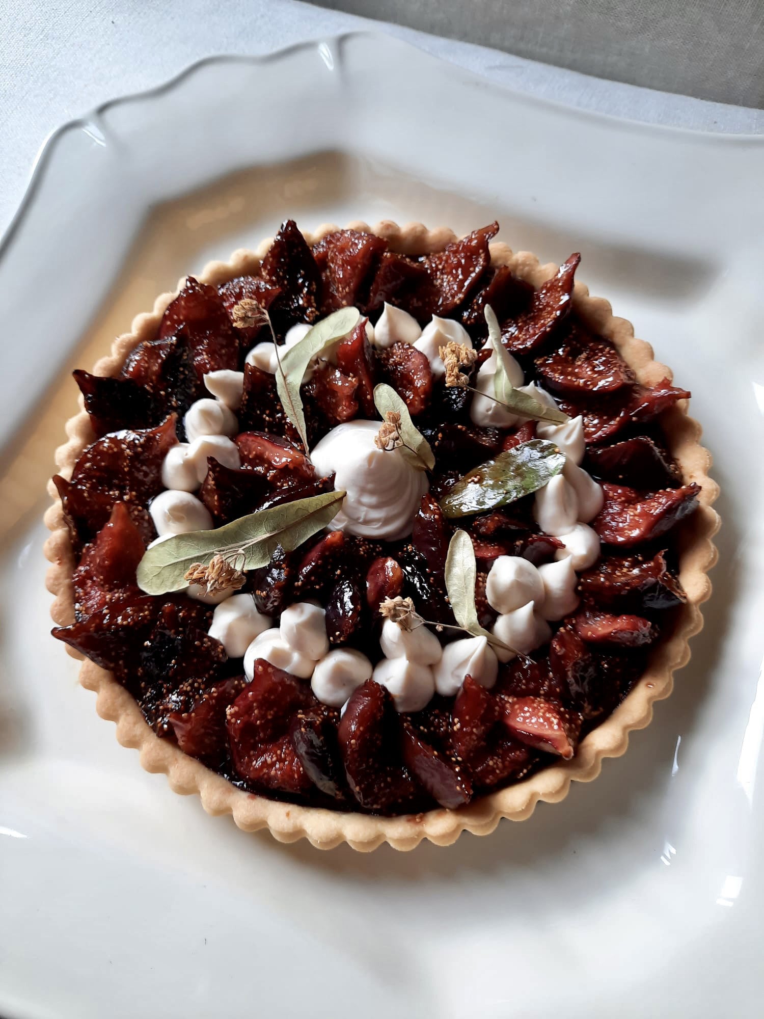 Tarte aux figues rôties et mascarpone à la poudre zéro souci